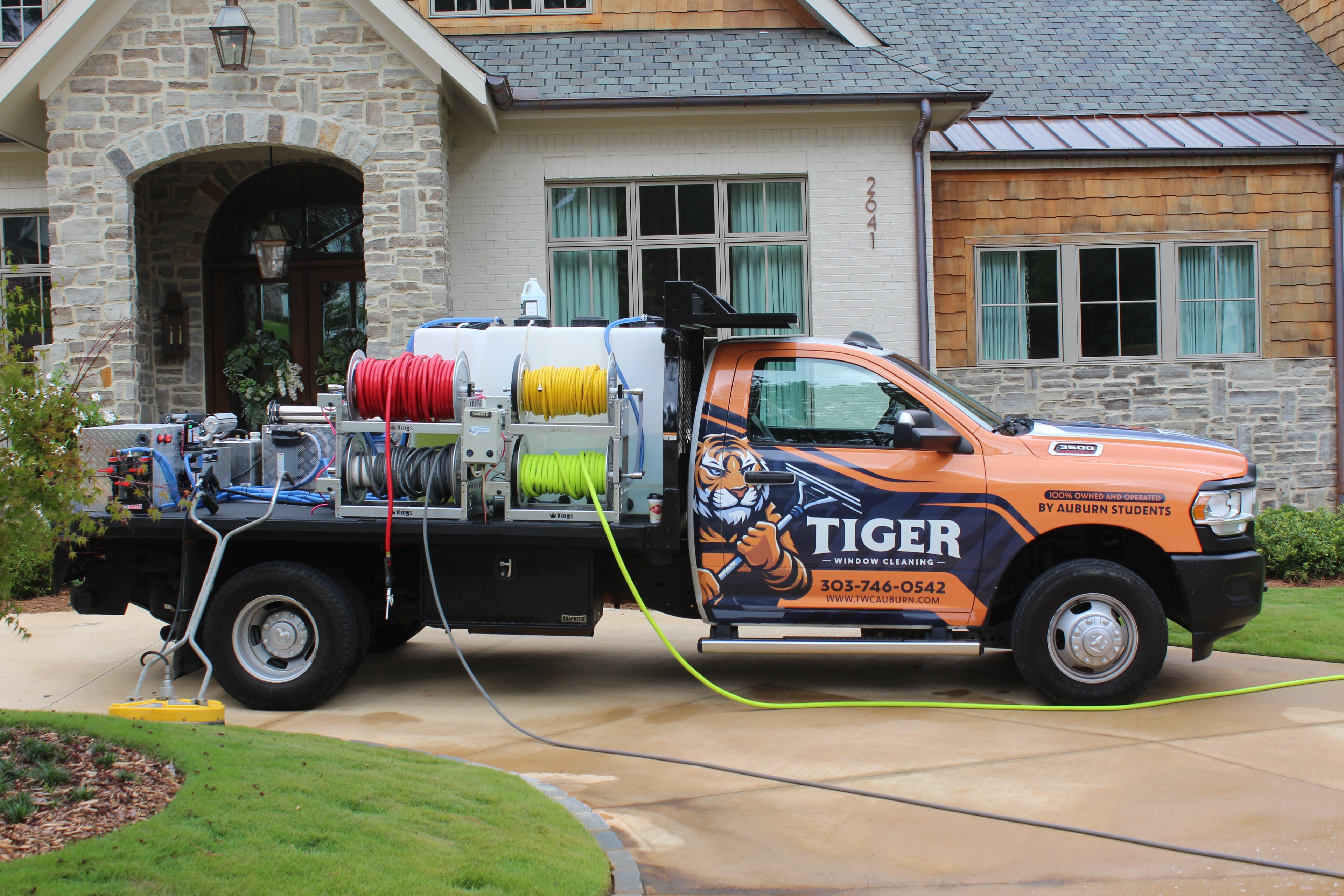 Tiger Window Cleaning van and equipment